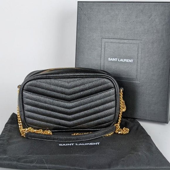 SOLD Saint Laurent Lou Monogram Ysl Camera Black Leather Crossbody Bag - Picture 2 of 7